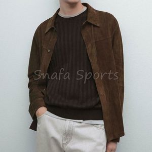 Chaqueta de Cuero para Hombre, Estilo Vaquero Mexicano, de Alta Calidad, ODM, de Piel de Vacuno y Gamuza, Informal, para Motocicleta - Product Image 4