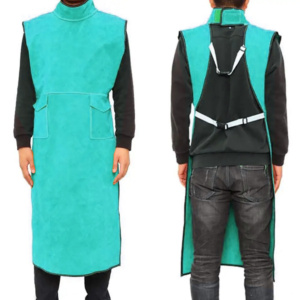 Premium Heavy Duty Soft Comfortable Cowhide Split Leather Welding <b>Apron</b> Flame Resistant Breathable Oil-Resistant Work Suit - Product Image 6