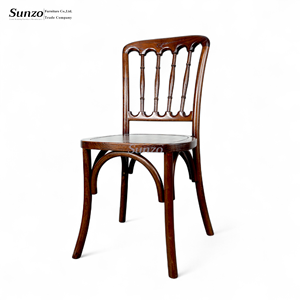 Commercio all'ingrosso moderno di lusso durevole stile Vintage soggiorno ristorante caffè in legno con schienale incrociato sedia da pranzo - Product Image 2