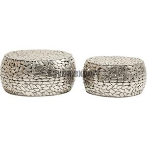 Mesa de metal con acabado antiguo moderno, diseño personalizado para el hogar, sala de estar, Centro de forma de piedra grande, muebles nuevos móviles decorativos - Product Image 6