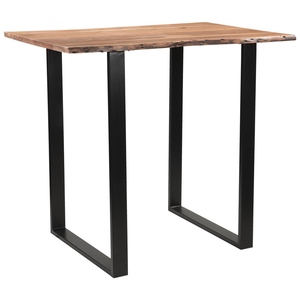 Table de bar en bois de style industriel haut de gamme avec base en métal robuste pour restaurant, pub, bistrot, hôtel, cuisine, bar à domicile, usage commercial - Product Image 1