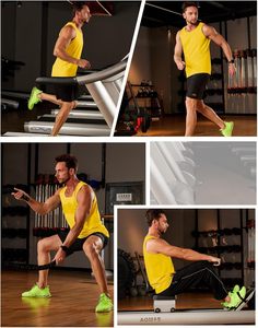 Camiseta sin mangas para hombre de alto rendimiento, transpirable, de poliéster, suave al tacto, ligera, flexible, elástica, de secado rápido, ecológica, de color sólido, informal. - Product Image 5