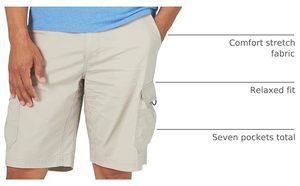 Shorts cargo kaki pour homme, taille mi-haute, en coton, décontractés, respirants, tissés, avec poches, pour l'été - Product Image 3