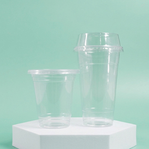 Transparent PET/PP <b>Plastic</b> <b>Cup</b> with Lid for Beverage 16-22oz Single Wall Disposable <b>Cups</b> - Product Image 1