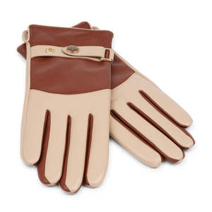Adjustable Leather fashion <b>Gloves</b> with Cashmere Lining - Product Image 2