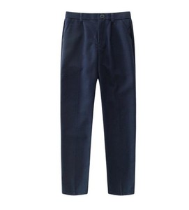 Pantalon droit en coton 100% pour enfants, nouvelle collection printemps, pour garçons et filles, coupe large, longueur 7/8, taille haute, fermeture éclair, séchage rapide - Product Image 6