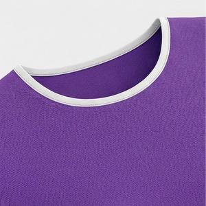 Ensemble de shorts sportifs 2 pièces pour femmes, t-shirt à manches courtes et shorts au-dessus du genou, couleur unie, respirant, tricoté - Product Image 4