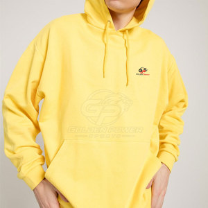 Golden Power Sports <b>Men's</b> <b>Yellow</b> Pullover <b>Hoodie</b> Custom Logo Breathable Casual Sweatshirt - Product Image 4