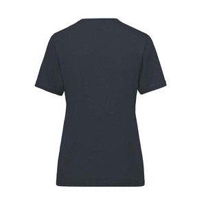 Camiseta de punto con cuello en V y manga corta para mujer, ajustada, informal, de verano, color marrón, anti-pilling - Product Image 6