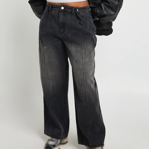 Jeans en denim pour femmes en gros - Personnalisables, respirants, style streetwear décontracté avec détail nœud, prix d'usine, approvisionnement en vrac - Product Image 4