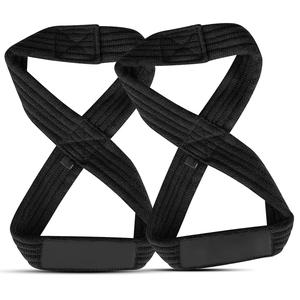 Correa de Levantamiento de Pesas de Neopreno con Forma de 8, Alta Elasticidad, Ajustable, Unisex, Color Negro - Product Image 4