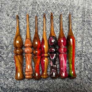 Superior Quality Wholesale Multifunction Wood Resin <b>Crochet</b> <b>Hook</b> Angel Theme Amazing Turquoise Crack Design Available Different - Product Image 2