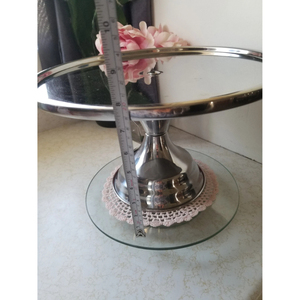 Support à gâteau en métal à un seul niveau, design rond simple et élégant, plateau de service décoratif pour desserts, idéal pour les fournitures de fête - Product Image 2
