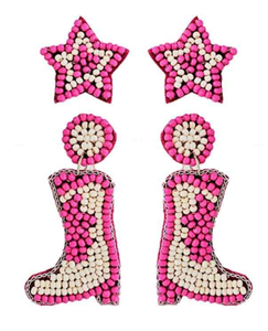 Boucles d'oreilles rondes brodées à la main avec des perles de rocaille pour femmes et filles, boucles d'oreilles artisanales de haute qualité en provenance d'Inde - Product Image 5