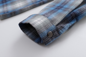 Camisa a Cuadros para Hombre, Manga Larga, Algodón, Casual, con Botones, Cómoda, Transpirable, para Uso Diario, Personalizable OEM - Product Image 5