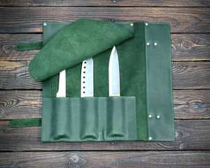 Sac de Chef en Cuir Véritable Robuste et Durable, Anti-Odeur, pour Couteaux, Rangement de Cuisine, Étui de Voyage pour Chefs LSKR-0105 - Product Image 1