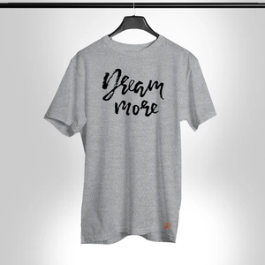 T-shirt blanc en coton pour homme Dream More, manches courtes, col rond, décontracté, imprimé sérigraphié, jersey tricoté, respirant, séchage rapide, coupe classique - Product Image 6