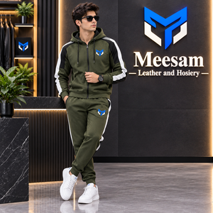 Conjunto Deportivo con Capucha para Hombre, Estampado por Sublimación, Camuflaje Verde, Corte Regular, Sudadera y Pantalones Casuales para Otoño - Product Image 3