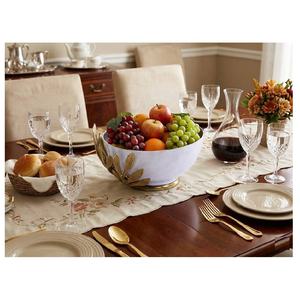 ชามสแตนเลสขัดเงาคุณภาพสูงสีขาวพร้อมฐานทองคำเปลว ขนาด 22 ซม. ชามเสิร์ฟสำหรับใส่ถั่วและผลไม้หวาน ราคาขายส่ง - Product Image 2