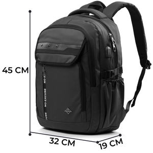 Modern Unisex Nylon Laptop <b>Backpack</b> with USB Port and Zipper Closure 20-39L Capacity for Work Travel - Product Image 2