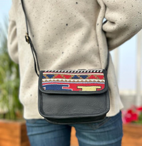 New Handmade Hot Sale Jacquard Suede Leather Fringe Sling Bag Multi Use New Vintage Design Crossbody Bag Cheap Rate Bulk Product - Product Image 4