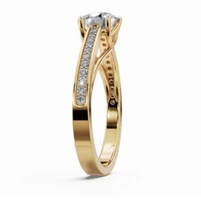 Anillo de Diamante Cultivado en Laboratorio, Redondo, 0.416 Quilates, 23 Piedras, Joyería de Oro Sólido en Oro Amarillo, Rosa y Blanco de 9KT, 14KT y 18KT para Mujer - Product Image 2