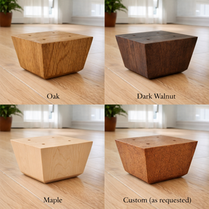 Wide Block Solid Wood Sofa Leg Heavy Duty Furniture Feet Thick <b>Top</b> Strong Bearing Capacity Custom Height Available Living Room - Product Image 5