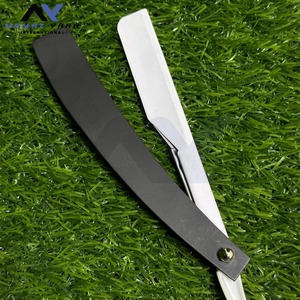 Nouveau Design Rasoir de Barbier Professionnel en Acier Inoxydable avec Verrou Coulissant, Argent et Noir, Logo Personnalisé, Rasoir à Barbe, Vente Directe Usine en Gros - Product Image 5