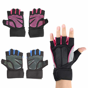 Guantes de levantamiento de pesas Comfort con correa flexible para la muñeca y zonas de protección en la palma para sesiones de potencia, precio al por mayor - Product Image 5