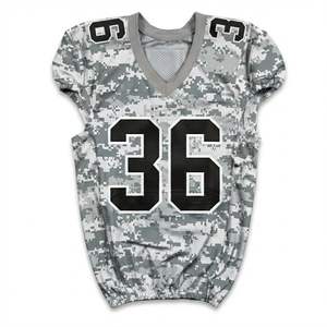 Maillots de football américain personnalisés blancs et marine, sublimation, maille polyester respirante, vêtements de sport d'entraînement, fabricant - Product Image 2