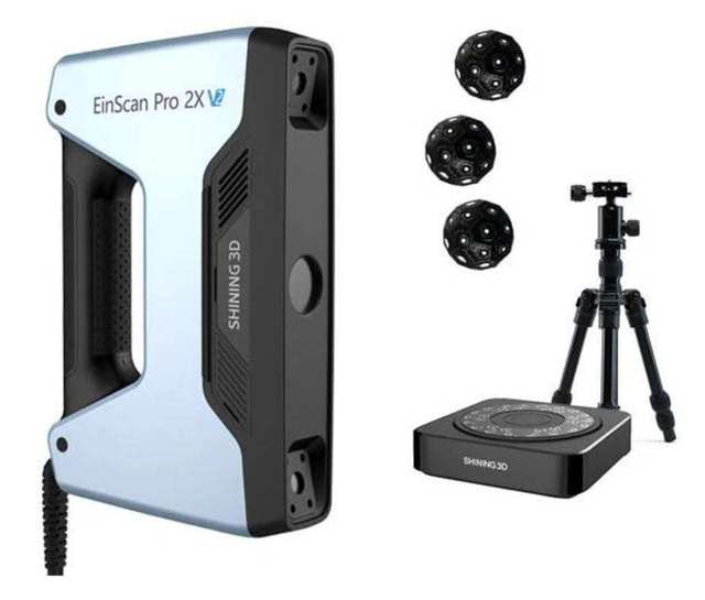 New 2X V.2 Handheld 3D Scanner with Shining 3D Software & Automatic Turntable