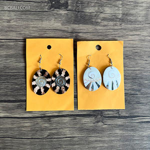 Handmade in Bali High Quality New Resin <b>Drop</b> <b>Earrings</b> Assorted Trendy Ethnic Colors for Gift - Product Image 5