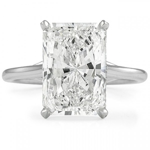 High Quality 4.86ct Radiant Cut Solitaire Diamond Ring Certified Lab Grown Diamond Engagement Ring 14K Solid Gold Fine Jewelry - Product Image 1