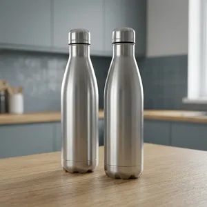 Botella de Agua de Acero Inoxidable de Primera Calidad, 500 ml, Aislada al Vacío, a Prueba de Fugas, para Bebidas Frías y Calientes, Uso Diario - Product Image 2
