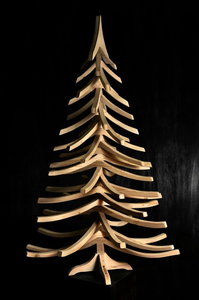 Wooden Christmas <b>Tree</b> Ornament <b>Stand</b> Festive Rustic Home Decor by barkah star - Product Image 3