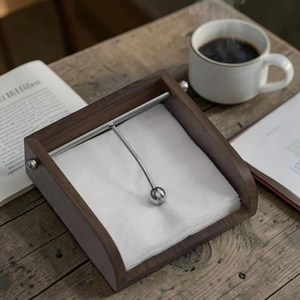 modern natural wood waterproof multifunction cutlery napkin desktop holder - Product Image 2
