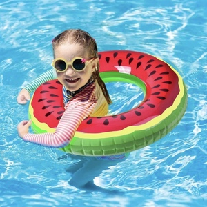 Flotador Inflable de PVC con Forma de Sandía de 60 cm de Grosor, Portátil, Plegable y Resistente para Niños de 2 a 4 Años, Ideal para Actividades de Verano - Product Image 6
