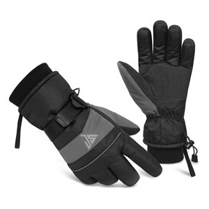 Gants tendance d'hiver unis, 100 % imperméables en polyester, doublés polaire, chauds, compatibles écran tactile, coupe-vent, élégants - Product Image 2