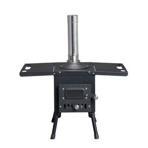 Black 57.5*31*37cm Wooden Camping Stove for Outdoor Adventures - Product Image 2