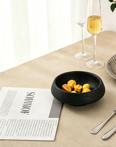 Vente en gros de bols en résine durable à grain de bois carbonisé pour fruits, pour la maison ou les mariages - Product Image 1