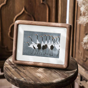 Encantador marco de fotos de madera maciza de nogal, acabado rústico para imágenes A4 A3 y de 6 a 16 pulgadas, perfecto para regalos o decoración del hogar - Product Image 4