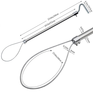 Optitech Healthcare PS-7417 Herramienta Manual Plateada para Captura de Cerdos con Gancho y Cuerda, Certificación CE, 11 Posiciones de Mandíbula, Grado Quirúrgico para Uso en Granjas - Product Image 1
