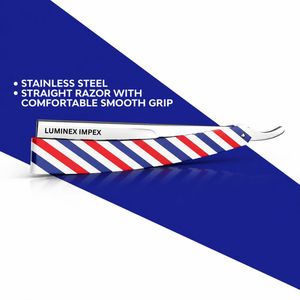 Navaja de Afeitar Profesional para Barbería, de Acero Inoxidable, Plegable, con Cuchillas Reemplazables, Logotipo Personalizado OEM, para Cuerpo y Rostro - Product Image 3