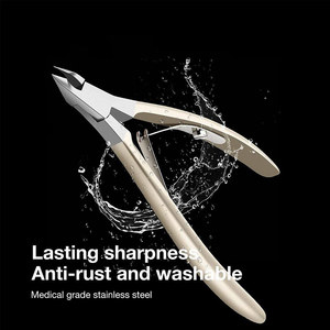 Premium Stainless Steel Luxury Reinforced <b>Box</b>-Joint Cuticle Nipper Sharp Extra Durable for Thick Cuticles High Quality Nail Tool - Product Image 2