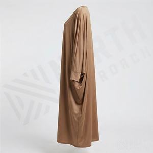 Nuevo Estilo de Moda Femenina, Abaya con Mangas de Murciélago, Color Personalizado, Diseño Holgado, Talla Única, Vestidos Musulmanes Elegantes y Modestos - Product Image 3