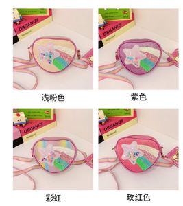 Fashionable <b>sequined</b> princess crossbody bag for girls, heart-shaped shoulder bag, mini <b>handbag</b> - Product Image 1