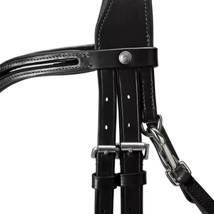 Harnais en cuir pour cheval avec sangles réglables et boucles métalliques pour une manipulation sécurisée - Product Image 6