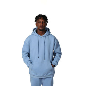 Sweat-shirts à capuche surdimensionnés pour hommes, en molleton épais, 100% coton, personnalisés, brodés, de haute qualité, streetwear, teinture unie, écologiques - Product Image 1