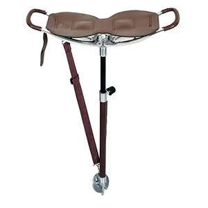 Chaise de marche traditionnelle personnalisable en cuir marron antique de haute qualité pour la chasse, la randonnée, les voyages, les festivals de musique, OEM - Product Image 4