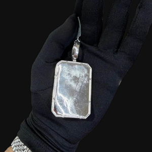 Pendentif Dollar de Luxe en Moissanite et Diamant, Coupe Baguette et Ronde, en Argent 925, entièrement serti de pierres, Collier Éclatant, Bijoux Fins et Audacieux - Product Image 3